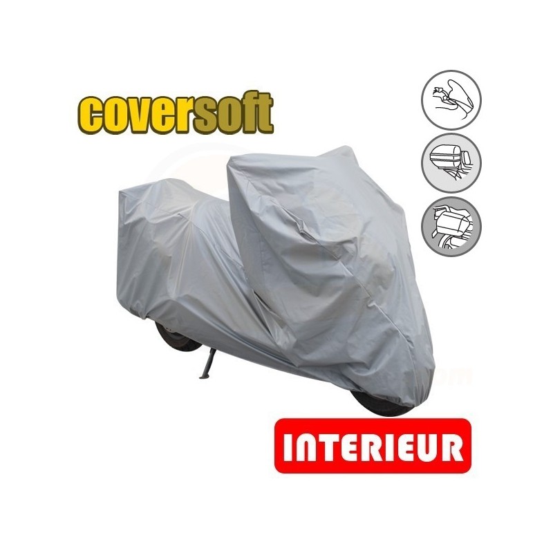 Housse De Protection Moto 3XL - Bâche Polyester 295x110cm, Étanche, Avec Bandes Réfléchissantes